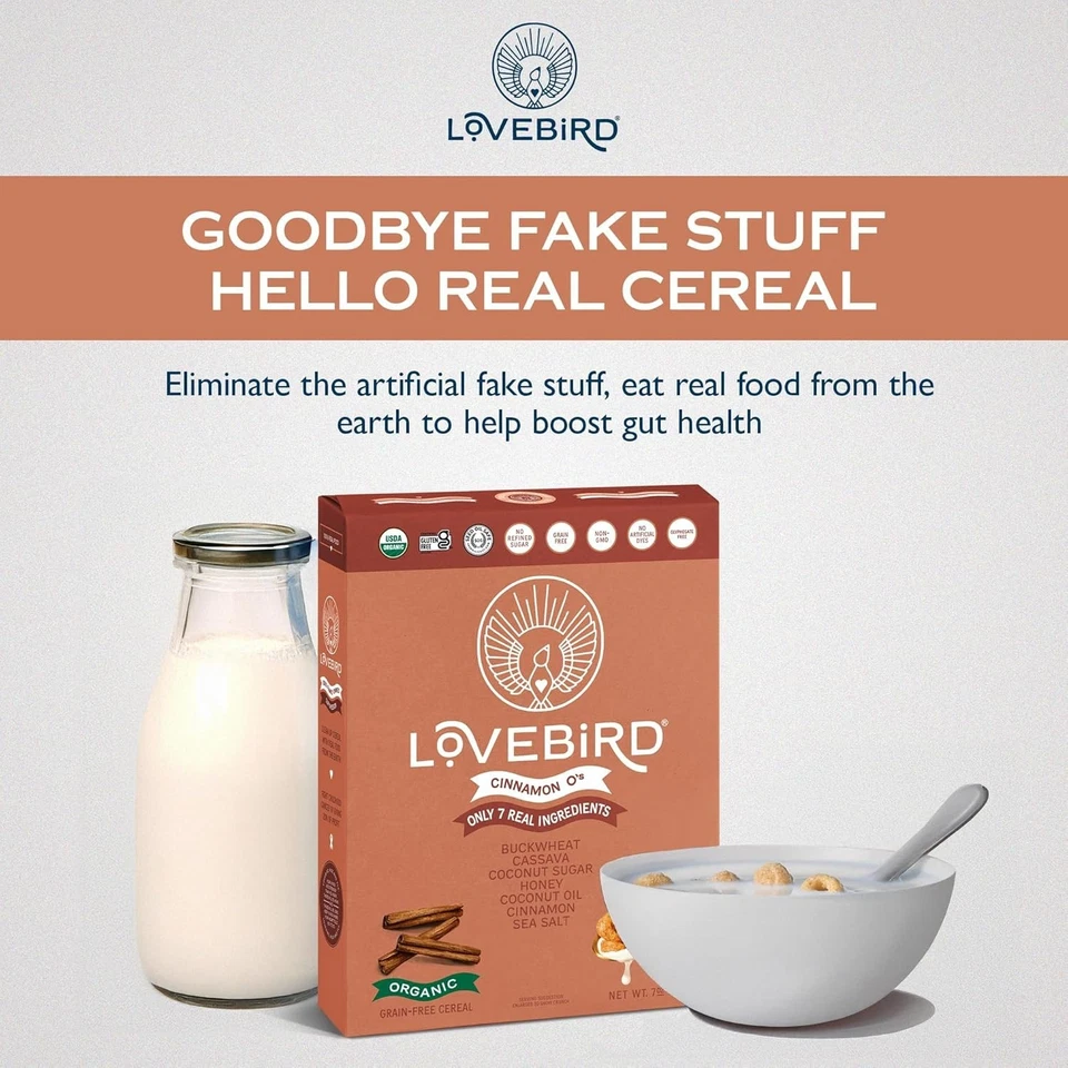 Lovebird canela O’S grano orgánico - paquete de 4 cajas de cereales gratis Foto 3 de 4