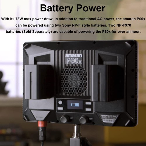 Amaran P60x 60W Output Bi-Color Lensed LED Panel Video Light 5070+ lux, CRI 9... - Bild 4 von 7