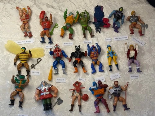 HE-MAN Masters of The Universe MOTU Lot of 18 1980’s Action Figures RARE Vintage