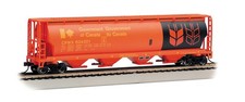 Bachmann HO Scale Cylindrical 4-Bay Grain Hopper Government Canada/CPWX (Orange)