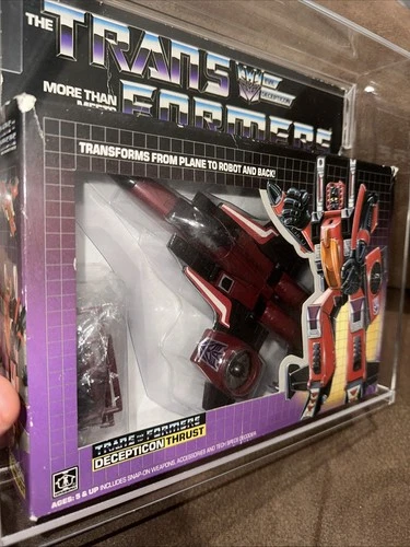 1985 Transformers G1 Decepticon THRUST Jet Original Box - SEALED - Vintage New