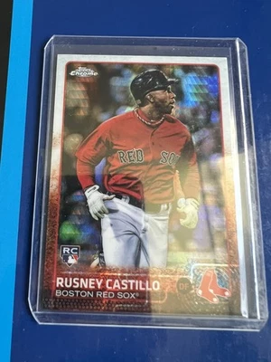2015 Topps Chrome - Rusney Castillo #160 Prism Refractor (RC) - Image 1 of 2