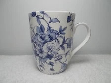 McIntosh Always In Bloom White & Blue Flowers Fine Bone China Coffee Tea Cup Mug