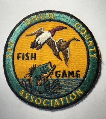 San Diego County California Fish and Game Association Patch ~ RARE ...