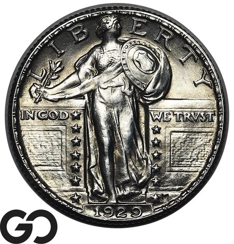1929 Standing Liberty Quarter, Full Head, Sharp Gem BU++ FH!