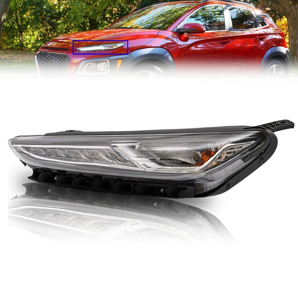 LED DRL Headlamp Assembly for 2018-2021 Hyundai Kona Driver Side 92208J9010