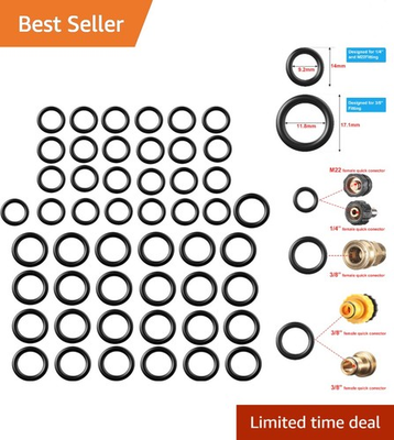 #ad 50 Piece Durable O Rings Set for Pressure Washer Replacement 1 4 amp; 3 8 Inch $9.49