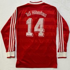 Adidas Vintage Soccer Jersey Long Sleeve TuS Hohenhaus #14 XS S Red Blokecore