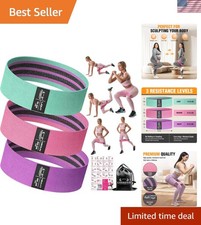 Fabric Resistance Bands for Working Out - Exercise Bands for Women and Men, B...
