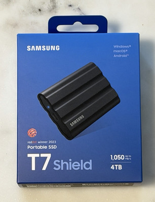 New Sealed - Samsung T7 Shield 4TB External SSD - MU-PE4T0S/AM
