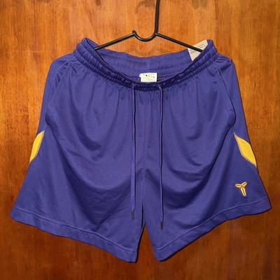 New S Nike Kobe Dri-Fit 6  Basketball Shorts Purple Gold Yellow HJ8103-547 Men
