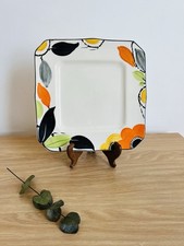 Myott Hand Painted Plate 25cm Retro Atomic Floral Mid Century England