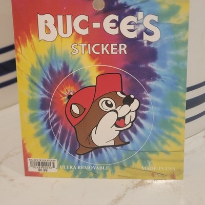 NEW Bucees Sticker Decal Ultra Removable Older Tie Dye 2.5''