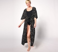 Belle by Kim Gravel Women's Swimsuit Sz M Regular Tie Multi-colored A594835