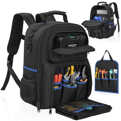 Tool Backpack for Men Heavy Duty Tool Bag Removable Organizer Water-Resistant Wo
