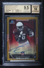 2015 Bowman Chrome Rookie Gold Refractor 7/75 Tevin Coleman BGS 9.5 Auto un2