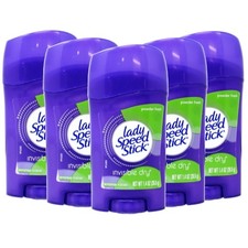 5 Pack Lady Speed Stick Invisible Dry Deodorant Powder Fresh 1.4 Oz Each