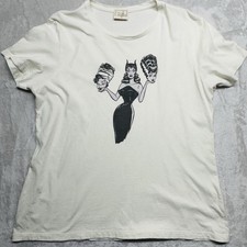 MISCHIEF MADE Graphic Cat T Shirt Womens S XL Rockabilly Retro Baby Tee USA Made