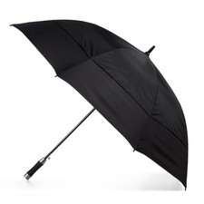 Totes Vented Auto Open Stormbeater Golf Stick Umbrella With SunGuard  Black