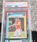 Panini Donruss Bo Nix #369 Optic Preview Red & Green Prizm PSA 10