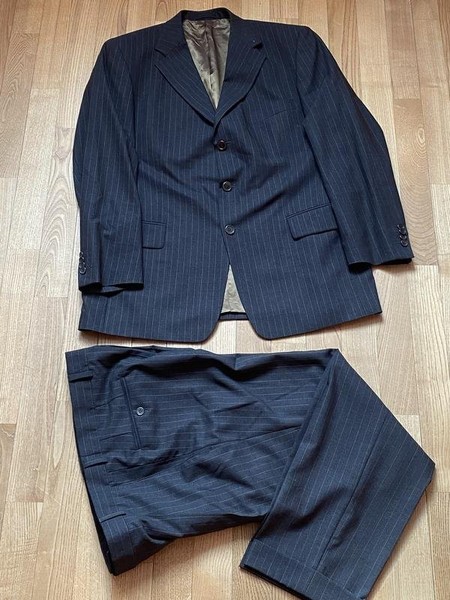 Men Roy Robson Suit Grey Wool XL