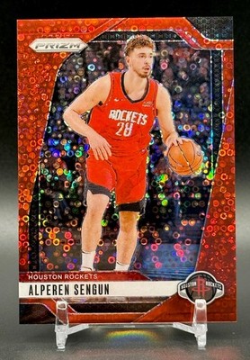 2024-25 Panini Prizm Alperen Sengun #201 Fast Break Red Disco /100 (COLOR MATCH)