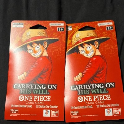 Bandai Namco One Piece Card Game Carrying On His Will English 2x Booster Packs
