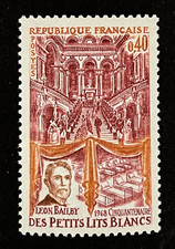 FRANCE 1968 - YT  1575 - TIMBRE NEUF*- Petits Lits Blancs Léon Bailby
