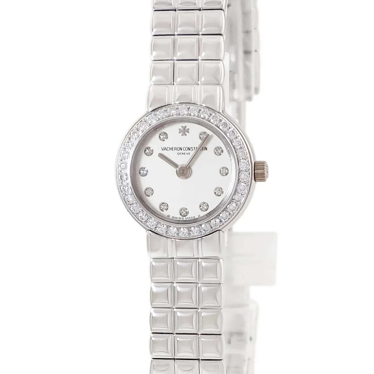 Vacheron Constantin — Vacheron Constantin Sovereign 25630 / 332G Diamond 20mm Silver Dial #HDW158