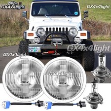 Pair 7 Round Halogen Headlights High Low Beam Fit Jeep Wrangler Tj 1997-2006 Pair 7 Round Halogen Headlights High Low Beam Fit Jeep Wrangler Tj 1997-2006