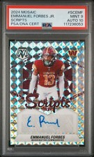 2024 PANINI MOSAIC SCRIPTS #SCEMF EMMANUEL FORBES PSA 9 AUTO 10