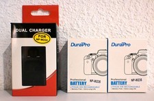 USB-Dual Ladegerät-Set + 2 x Kamera-Akku - Ersatz für Fuji NP-W235 - Neu!