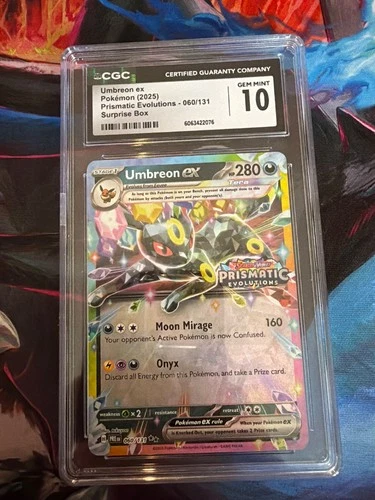 Pokémon Umbreon ex 060/131 Stamped Surprise Box Prismatic Evolutions CGC 10