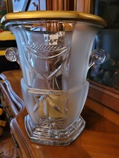 Seau à champagne en cristal de Lorraine, état neuf, 24% de pbo taille a la main