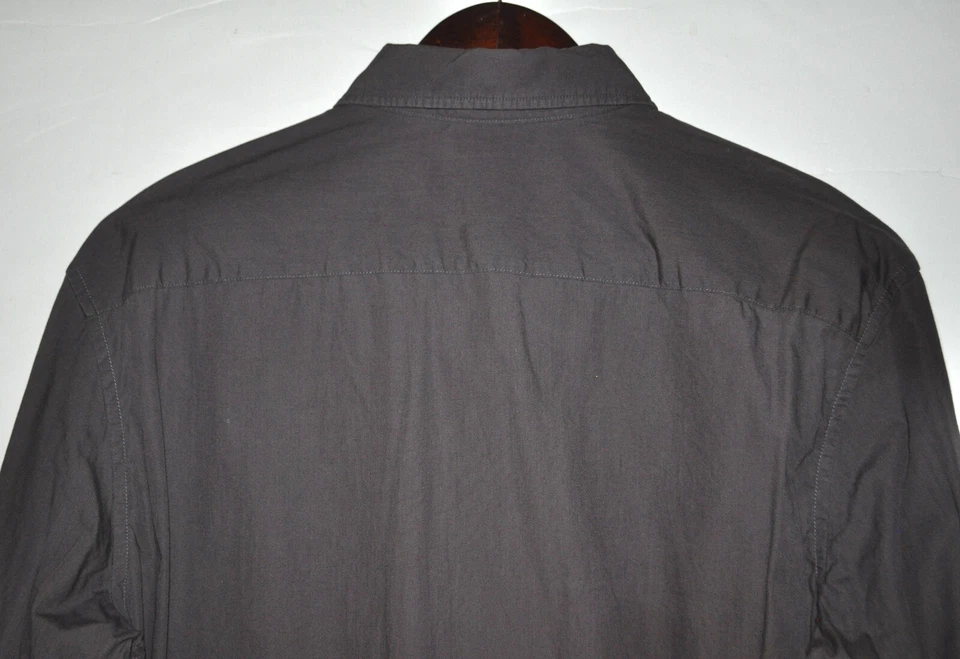 Esprit Size M Dark Gray Button Down Long Sleeve Dress 100% Cotton Hand Crafted - Image 4 of 4