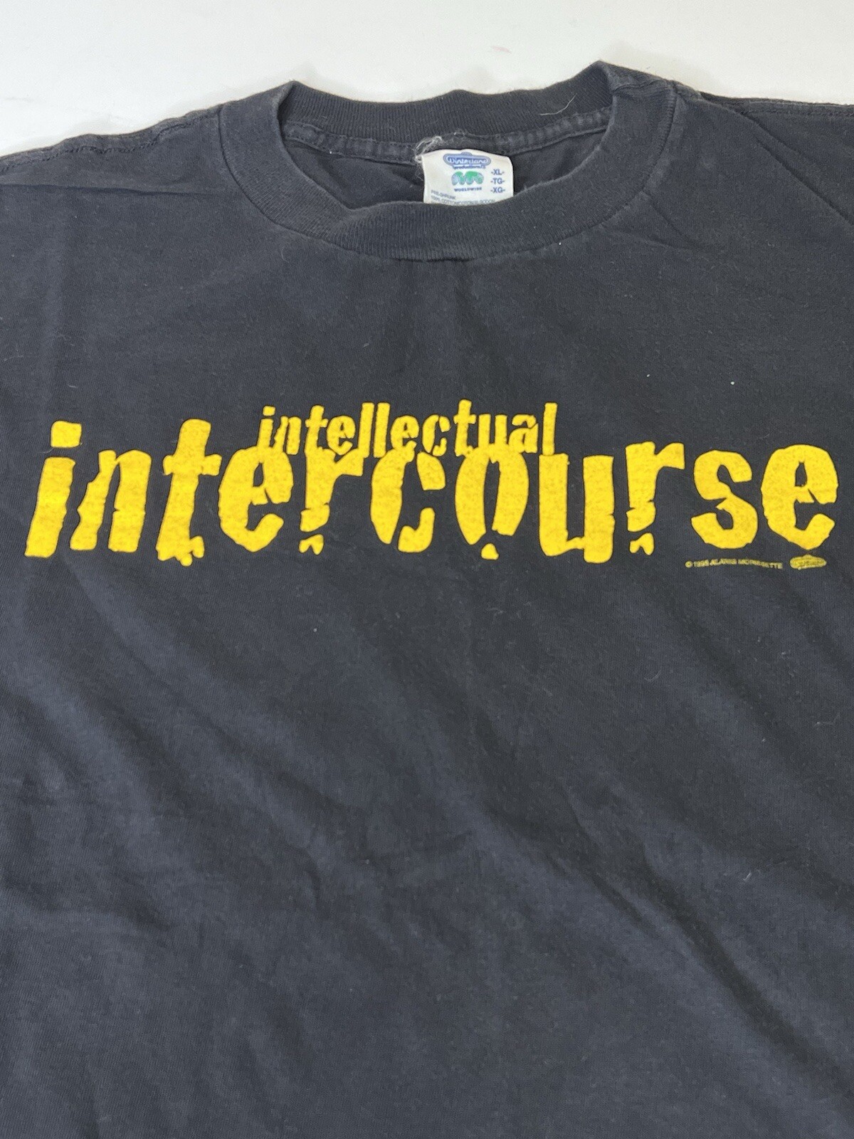 Alanis Morissette Winterland Intellectual Intercourse 1995 Vintage T-Shirt Sz XL image 2