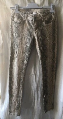 Pantalon Slim Femme motifs serpent / Python Beige Taille 36 (grand) - Photo 1/4