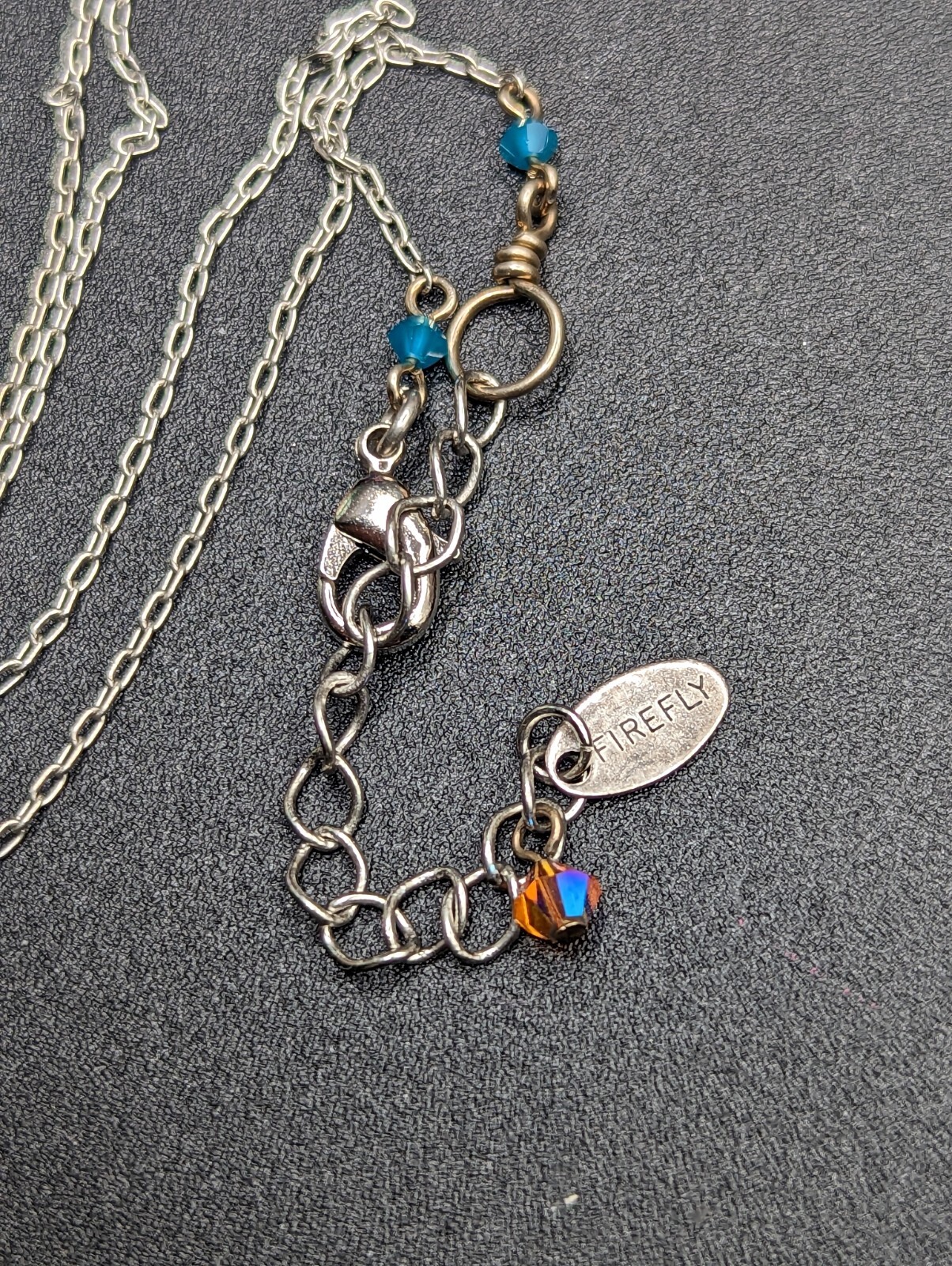 Signed Firefly Designer Hammered Silver Tone Disc… - image 13