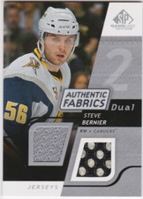 2008-09 SP Game Used Authentic Fabrics Dual #AF-BR Steve Bernier Canucks {A}
