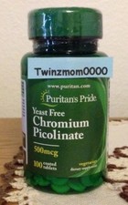 Chromium Picolinate 500mcg Yeast Free Vegetarian 100 Tablets 09/2027