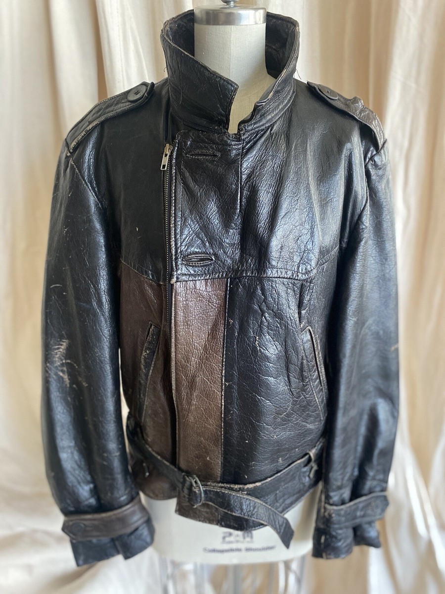 Vintage European Leather Motorcycle Jacket | eBay