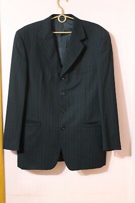 Versace Classic V2 Men 4 button Black Striped Jacket Size Versace Classic V2 Men 4 button Black Striped Jacket Size
