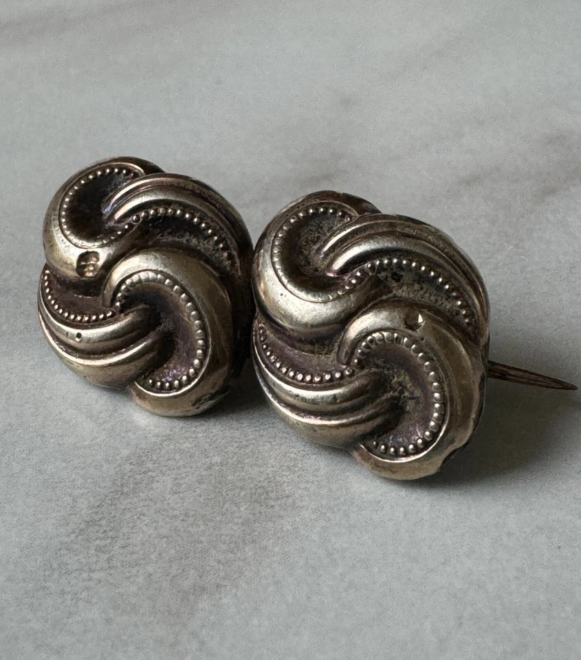 Antiguo broche imperial ruso siglo XIX plata y oro joyería rara Foto 2 de 4