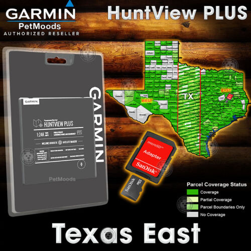 Carte Garmin HuntView PLUS TEXAS EAST - Imagerie satellite microSD Birdseye 24K - Photo 1/8