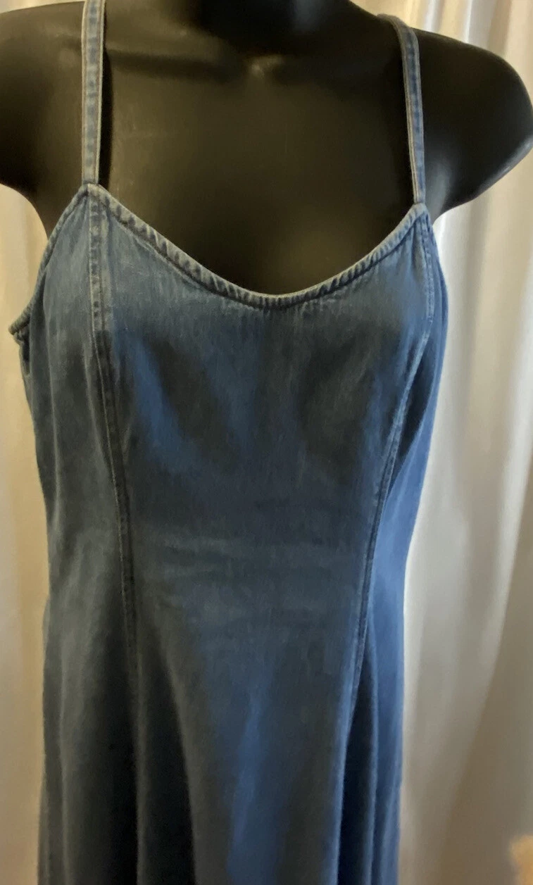 VETEMENTS Abito donna VB Exclusive taglia 7 8 con spalline in jeans made in USA