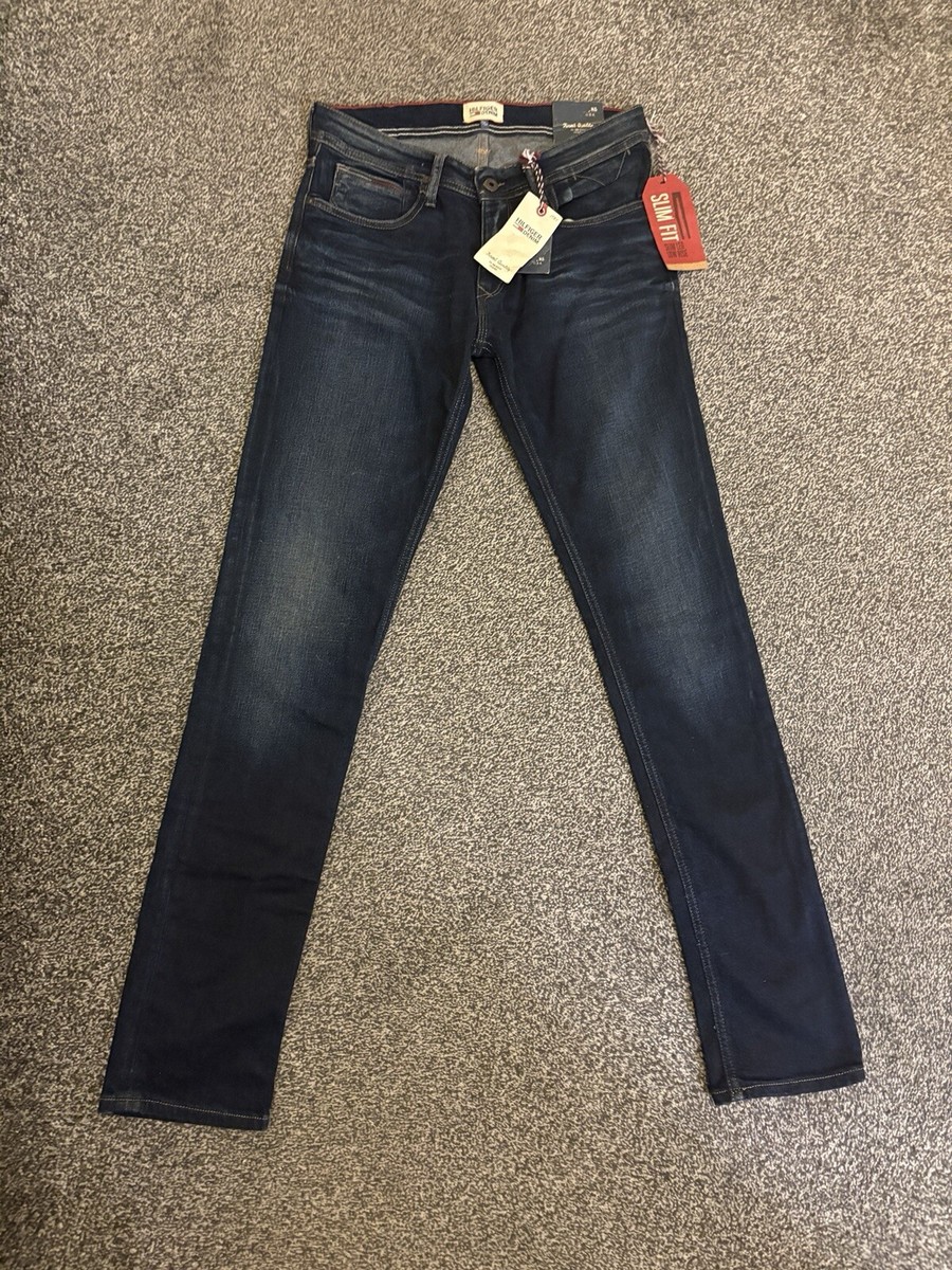 Tommy Hilfiger Mens Scanton Slim Denim Jeans Dark Navy Blue