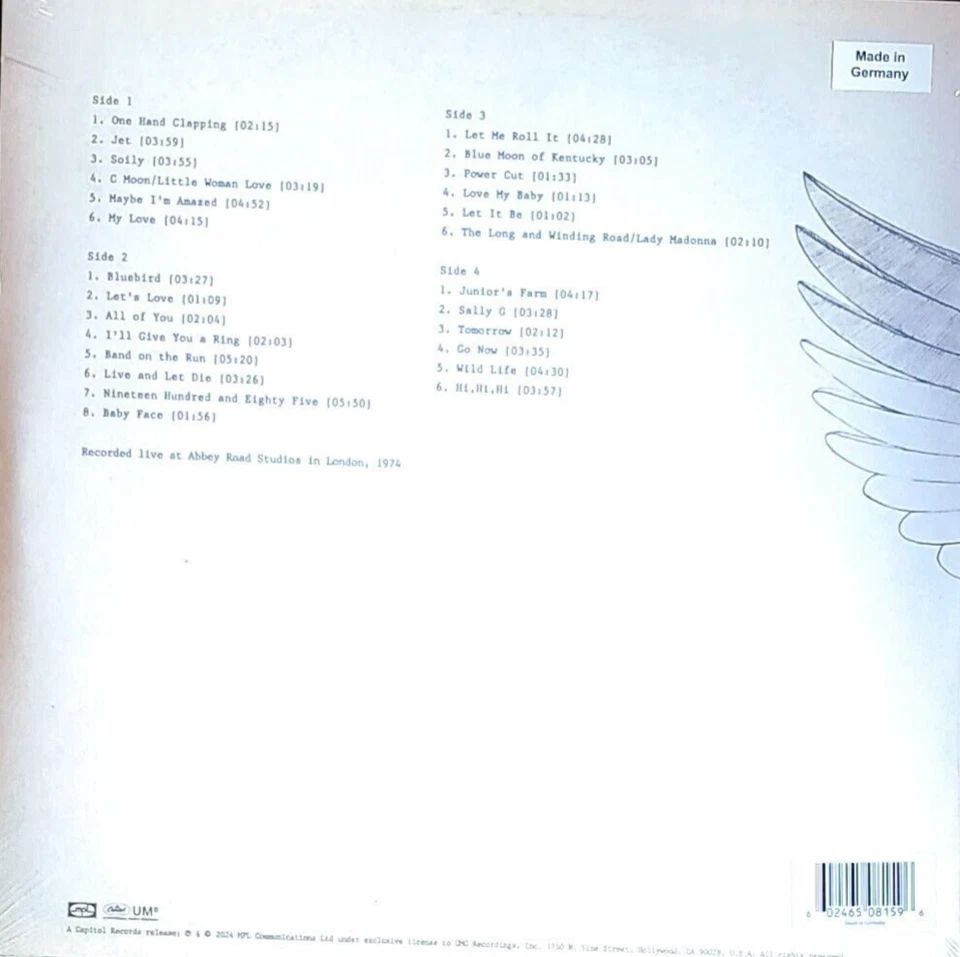 PAUL MCCARTNEY & WINGS - ONE HAND CLAPPING -180-GRAM VINYL 2-LP SET " NEW " - Image 2 of 2