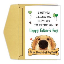 Funny Father's Day Card for Dog Daddy, Cute Father's Day Card from Dog, Happy...
