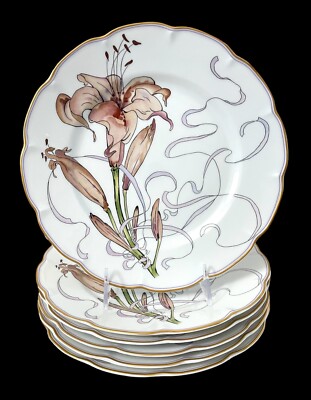 HAVILAND LIMOGES LYS FLEURS ET RUBANS LIMITED EDITION LILY PLATE(S)  10''