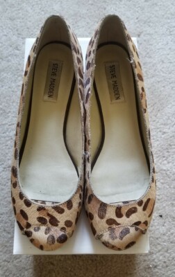 steve madden leopard wedges